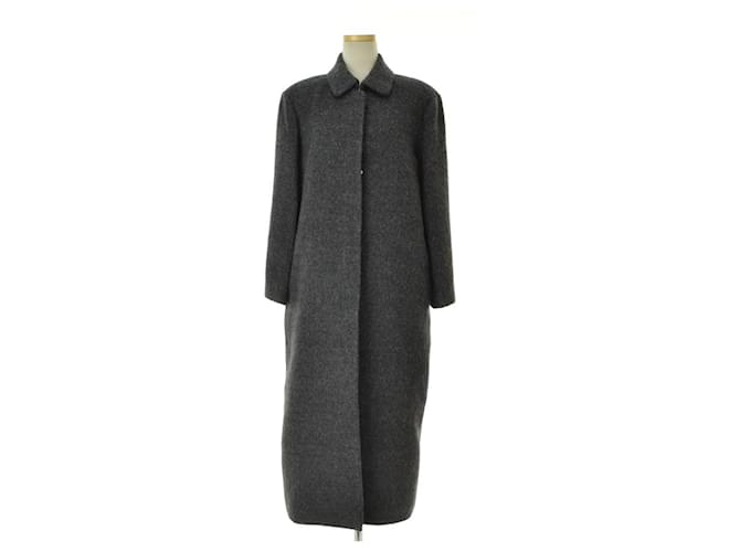 [Usato] La Mode BALENCIAGA Cappotto in misto lana con ali di alpaca Grigio antracite  ref.412973