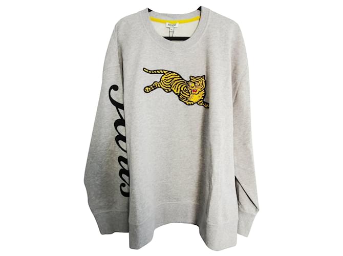 Kenzo Sweaters Black Grey Yellow Cotton  ref.413056