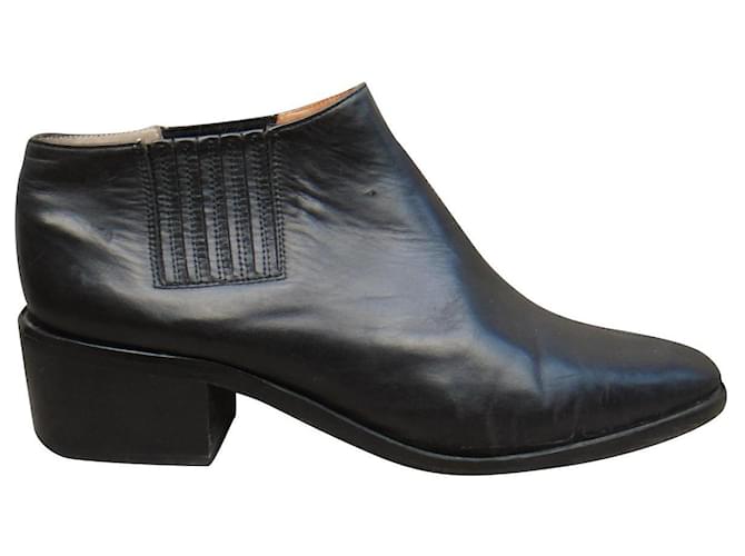 low boots Robert Clergerie p 39 Black Leather  ref.413079