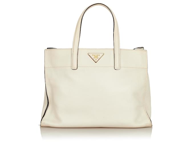 prada saffiano white