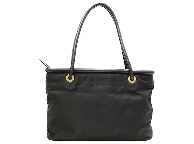 Céline Celine Black Nylon Tote Bag Leather Pony-style calfskin Cloth  ref.413150