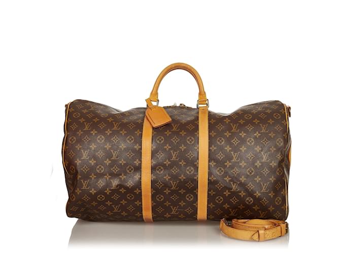 Louis Vuitton Brown Monogram Keepall Bandouliere 60 Cloth ref