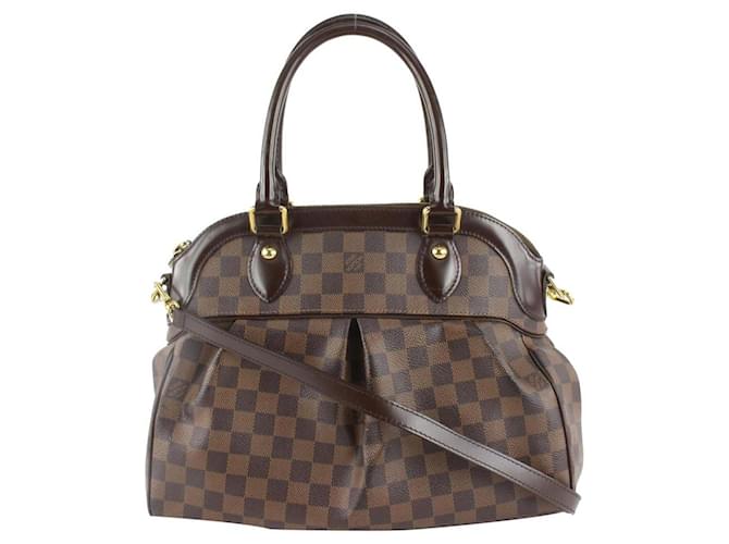 Louis Vuitton Damier Ebene Trevi PM 2way Bowler Bag Leather  ref.413425