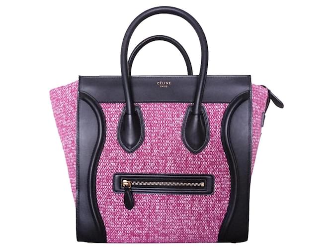Céline Bolso CELINE Luggage Tweed Multicolor Lana  ref.413440