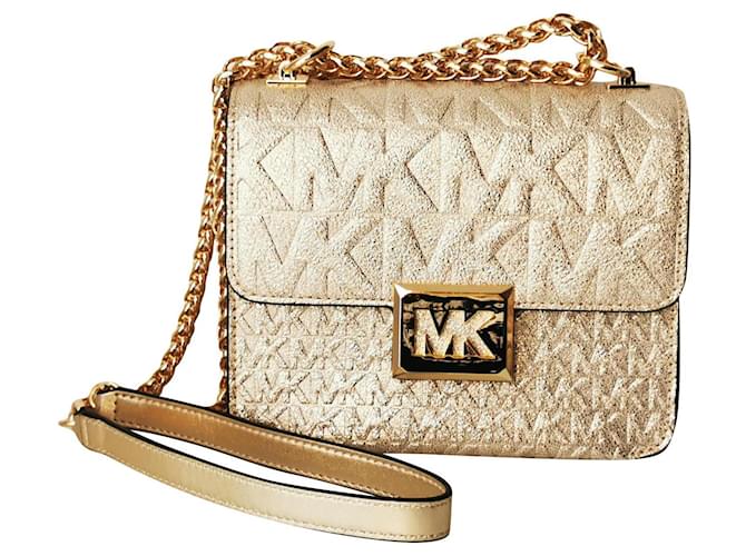 Mk Michael Kors Gold purse tote Used  eBay