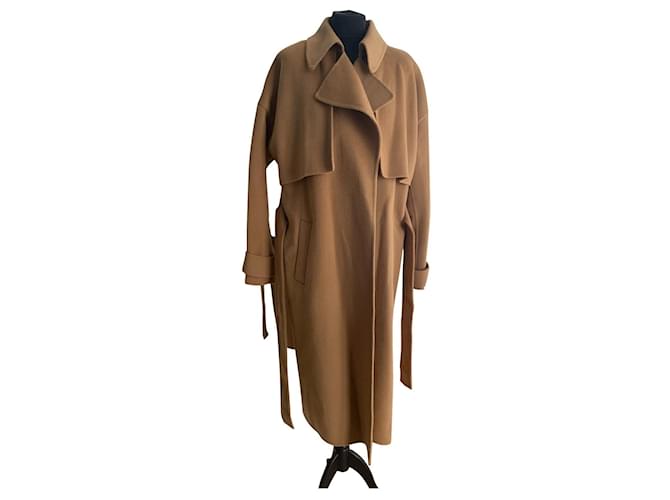 Diane Von Furstenberg Coats, Outerwear Caramel Wool  ref.413809