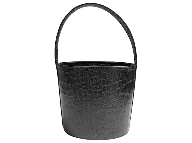 Staud Bissett Bucket Bag in Black Leather  ref.413827