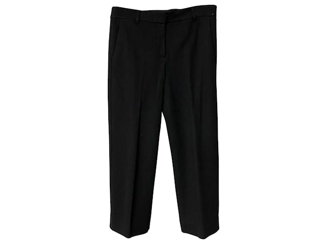 Helmut Lang Cropped Trousers in Black Wool  ref.413853