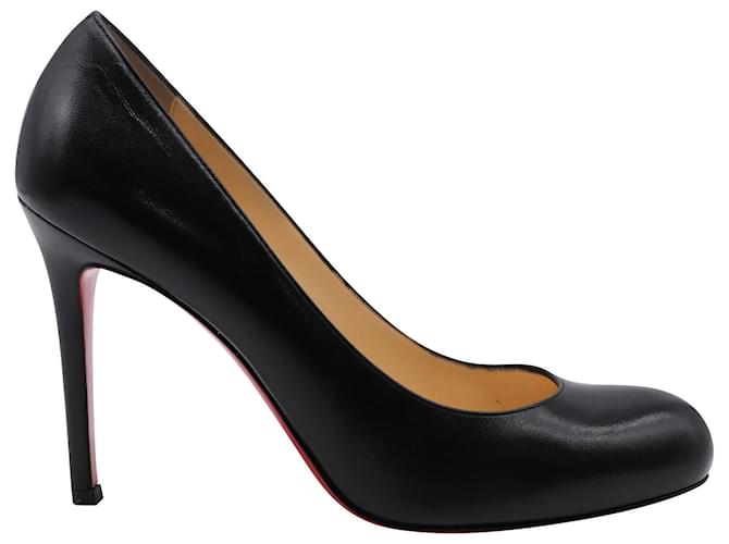 Christian Louboutin Simple Pump 100 In black calf leather leather  ref.413867