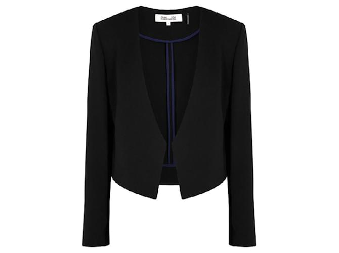 Diane Von Furstenberg Jackets Black Polyester Triacetate  ref.413869
