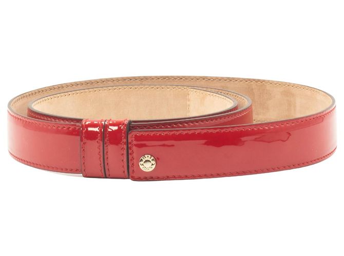 Jimmy Choo Cinturon de cuero rojo