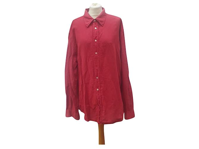 Versace Sport camicia rossa vintage Rosso Cotone  ref.413879