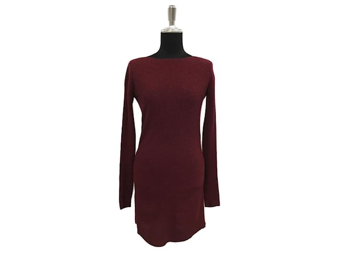 [Occasion] Balenciaga Camel Knit Dress Vin Rouge Dames TAILLE 36 Laine  ref.414016