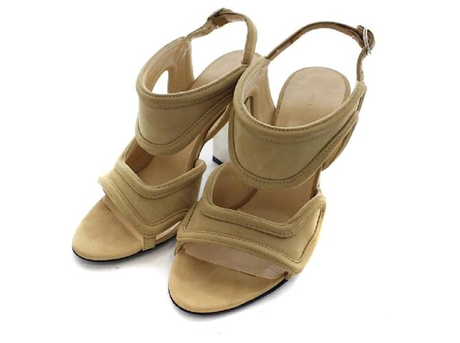 [Usato] Balenciaga BALENCIAGA sandali tacco alto cinturino in pelle 35 23cm beige / BM32 Le signore  ref.414027