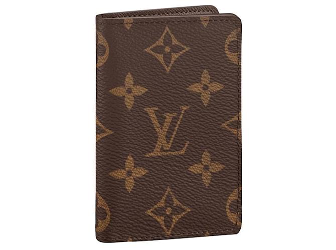 Louis Vuitton Organizer tascabile LV Mono Marrone Pelle  ref.414077