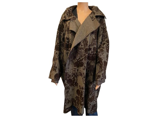 Giacca Miller et Bertaux in lana marrone Marrone scuro