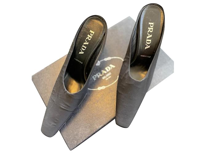 Prada mules shoes Black Cloth  ref.414101