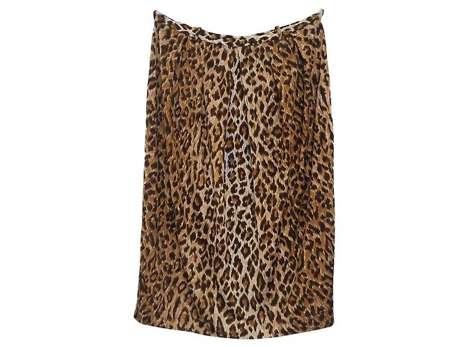 Marc Cain Midi Rock Leopardenmuster Mehrfarben Leopardenprint