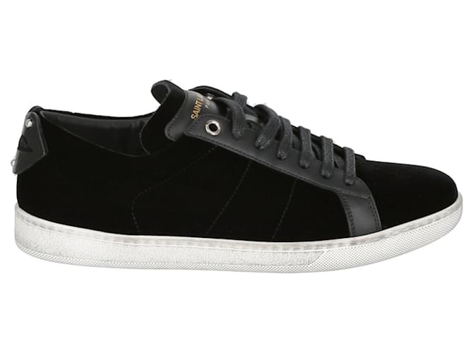 Saint laurent velvet best sale sneakers