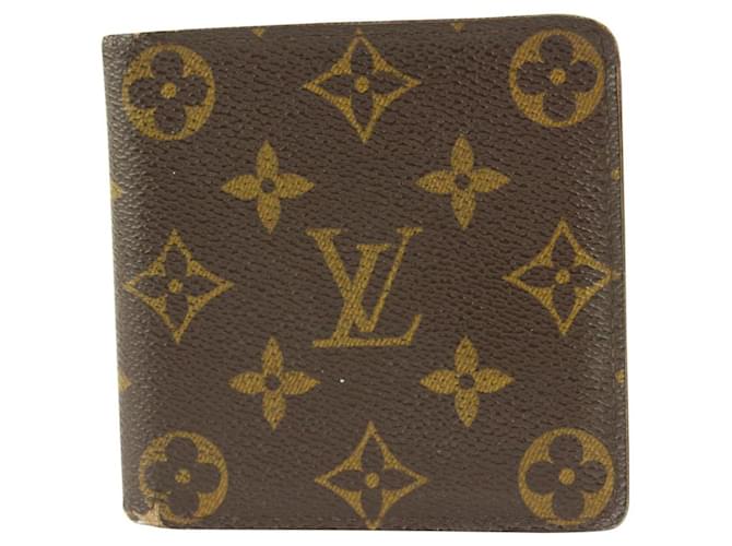 Louis Vuitton Portefeuille pour hommes à deux volets Monogram Marco Florin Slender Multiple 6lz1028 Cuir  ref.414477