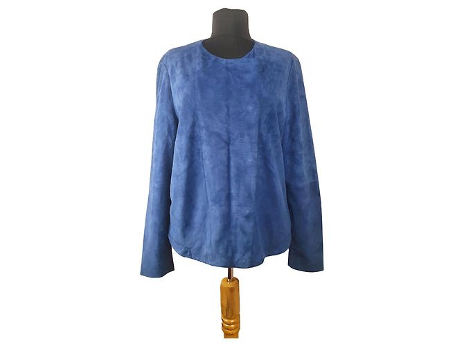 Joop! Lederjacke Blau Größe 44