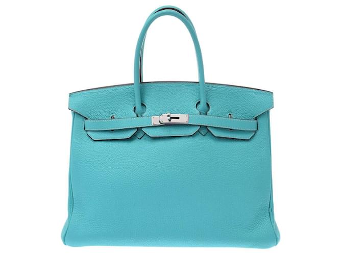 Hermès HERMES BIRKIN Blue Leather  ref.414640