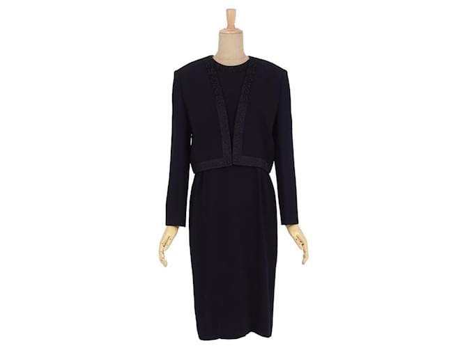 Usado] Vintage Givenchy GIVENCHY Configuración Sin color Chaqueta Vestido  Tubería Ropa de abrigo para mujer 10 Ropa vieja negra Talla negra 10  (Equivalente M) Negro Rayo  - Joli Closet