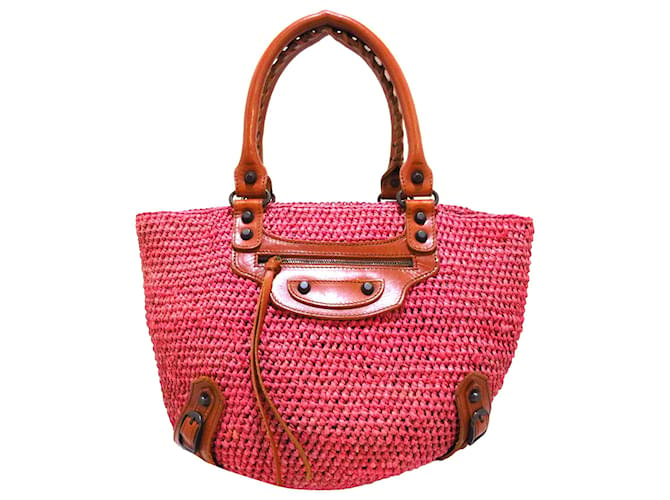 Classic Round Pattern Basket Bag