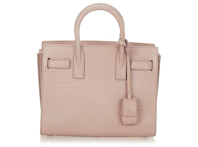 Saint Laurent YSL Women Sac De Jour Nano Crocodile-Embossed