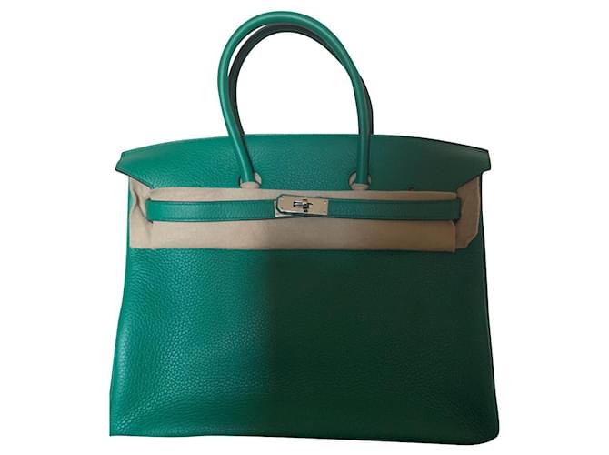 Hermès Birkin 35 Green Leather  ref.415051