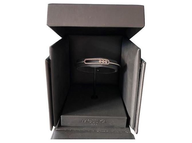 100% BRACCIALE AUTENTICO MESSIKA BRACCIALE BANGLE MOVE PAVE DIAMANTI IN ORO BIANCO Silver hardware