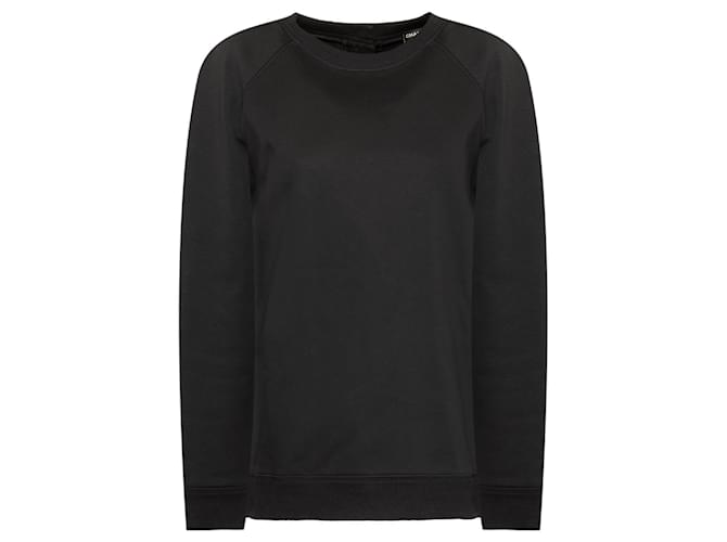 Chanel Sweatshirt mit CC-Knöpfen Schwarz Baumwolle  ref.415119