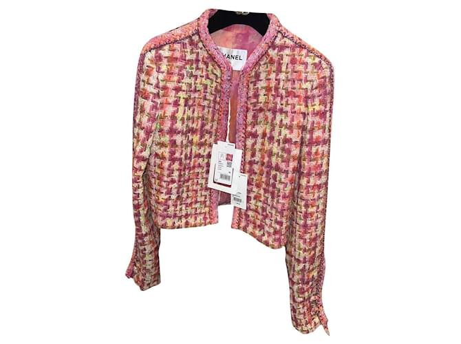 Chanel 11K$ NEW 2020 Tweed jacket Pink ref.415125 - Joli Closet