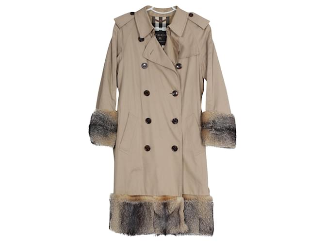 Burberry coat trench. Beige Cotton  ref.415149