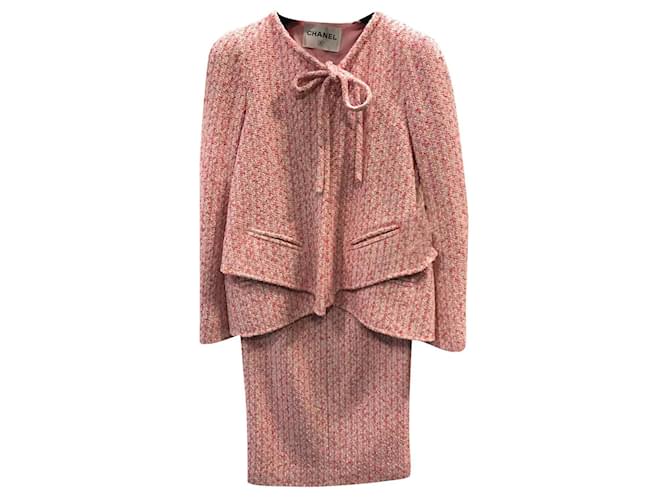 Chanel 6,8K$ Abito in tweed di sfilata Rosa  ref.415161