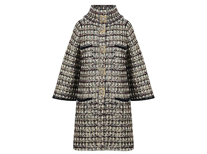Chanel 10K $ Famous Tweed Coat Multicor  ref.415168