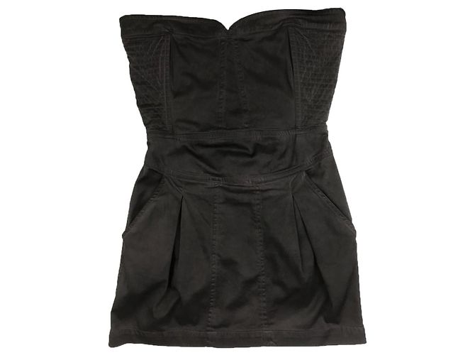 John Richmond Minikleid Korsett Grau Violet Baumwolle
