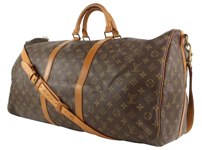 Louis Vuitton Monogram Keepall Bandouliere 60 Boston Duffle Bag with Strap  Leather ref.415182 - Joli Closet