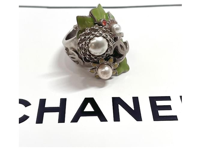 [Gebraucht] CHANEL Ring / Ring Coco Mark Metal Silber Metall  ref.415224