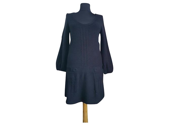 Vestido negro By Malene Birger Charelo mezcla de angora M