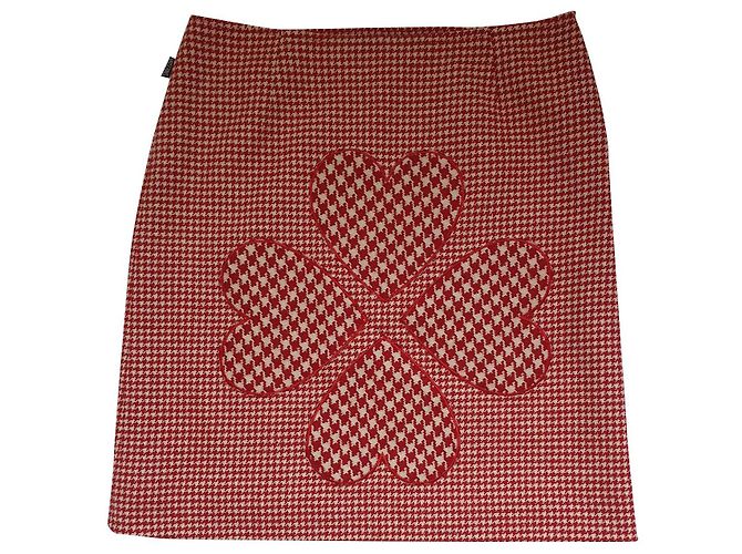 Moschino Rock in Rot mit Hahnentrittmuster Wolle