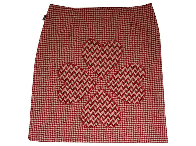 Moschino Skirts Red Polyester Wool Elastane Polyamide  ref.415304