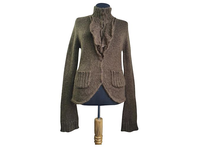 Essentiel Antwerp Cardigan in Grün Mohair