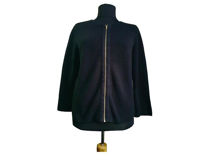 Filippa K Strickjacke Schwarz Baumwolle Viscose M