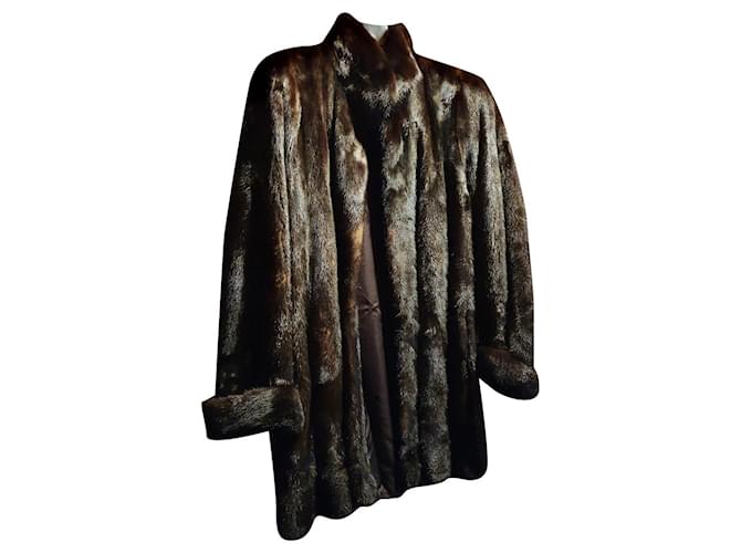 Autre Marque Mink jacket Dark brown Fur  ref.415420