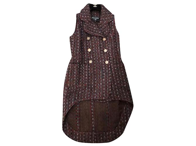 Chanel New Pari/ROME Vest Brown Tweed ref.415440 - Joli Closet
