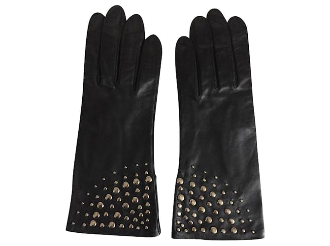 Agnelle Gloves Black Lambskin  ref.415441