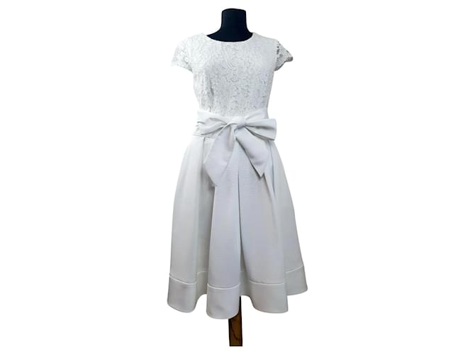 Ralph Lauren Dresses White Cotton Viscose Polyamide  ref.415444