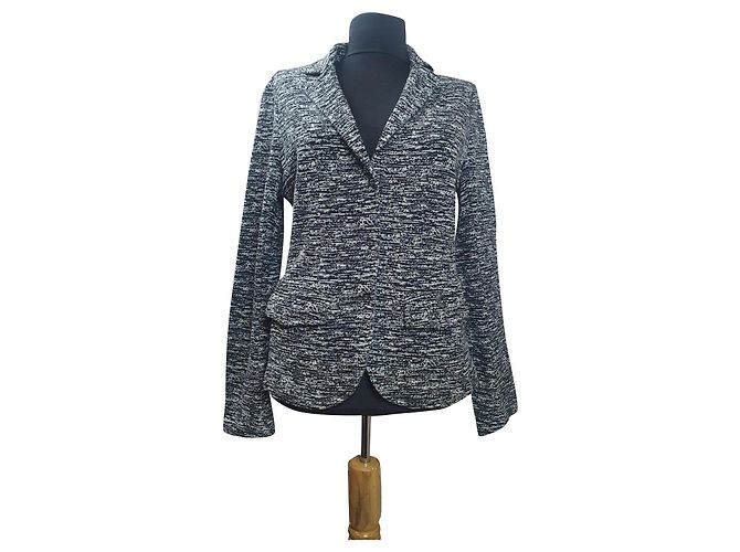 Autre Marque Ottod'Ame Blazer Grey Wool Cotton Viscose M