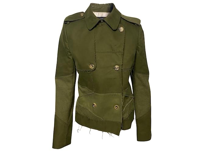 Joseph Patchwork Jacket in Green Cotton   ref.415455